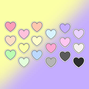 mxmickeyco's logo, which says "mxmickeyco" on a purple and yellow backdrop with one black heart and one white heart